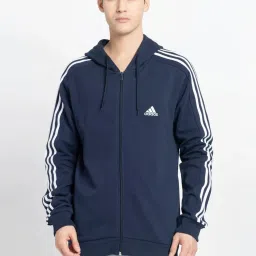 Adidas Blue M 3S FT FZ HD Jacket image 1