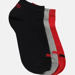 Puma Adults Multicoloured Pack of 3 Solid Ankle Length Socks-picture-38
