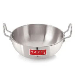 HAZEL Silver Aluminium Kadai (6000 ml) - Set of 1 image 2