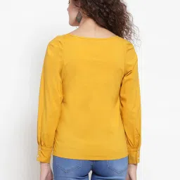 Global Republic Mustard Regular Fit Blouse image 2