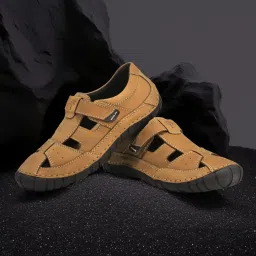 Woodland Men's Camel Fisherman Sandals image 1