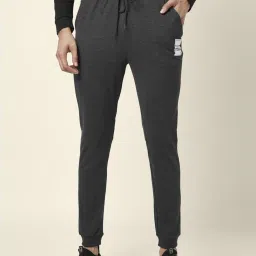 Ajile by Pantaloons Charcoal Melange Slim Fit Texture Joggers image 1