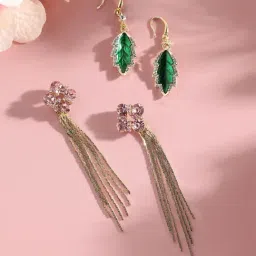 Sohi goldplated drop earrings combo-picture-37