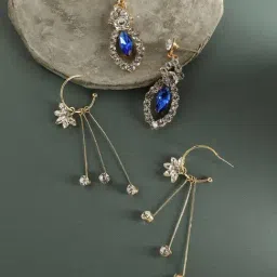 Sohi goldplated drop earrings combo-picture-27
