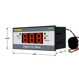 Yokins Digital Volt-Amp Meter Rectangle Black 90-500 V AC Voltage Range for Electrical Panel & Submersible Panel Testing, YC-AVA image 3