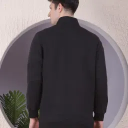 Crimsoune Club Black Blended Regular Fit Solid Jacket image 2