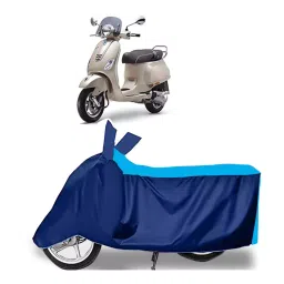 Auto Pearl Two Wheeler Cover for Vespa Elegante - Cyan, Blue-picture-45