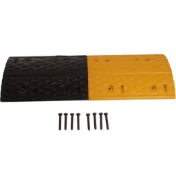 Ladwa 100x34x5 cm 9 m Rubber Un-Breakable Speed Breaker/Road Hump (Pack of 36) image 5