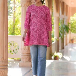 Janasya Pink Floral Top image 1