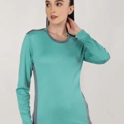 Chkokko Green & Grey Plain T-Shirt-picture-33