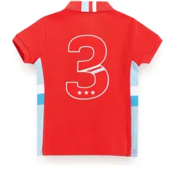 U.S. Polo Assn. Boys Red Self Design Polo T-Shirt image 2