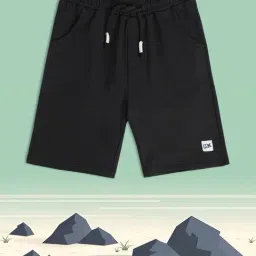 MINIKLUB Kids Black Solid Shorts-image-54
