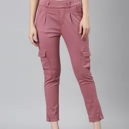 showoffff SHOWOFF Mauve Cotton Regular Fit Mid Rise Jeans image 1