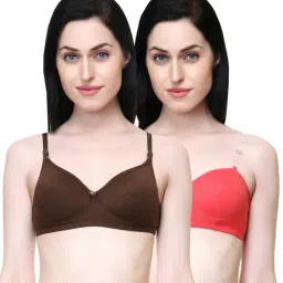 Lady Lyka Multicolor Non Wired Padded T-Shirt Bra (Pack Of 2)-picture-31