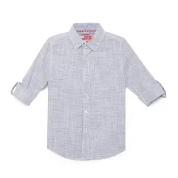 Under Fourteen Only Kids Blue Solid Shirt-picture-30