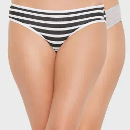 Clovia Multicolor Striped Bikini Panty (Pack Of 2)-picture-13