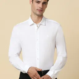 Allen Solly White Cotton Slim Fit Shirt image 1