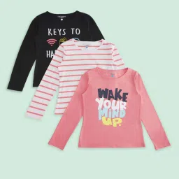 Pantaloons Junior Kids Multicolor Cotton Printed Full Sleeves T-Shirt image 1