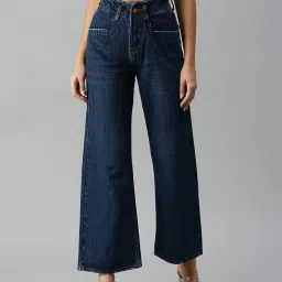 showoffff SHOWOFF Wide Leg Clean Look Blue Jeans image 1