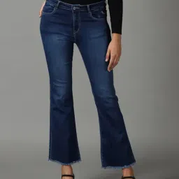 showoffff SHOWOFF Navy Relaxed Fit High Rise Jeans-picture-44