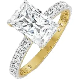 EMORI 18k Rose Gold Lab Grown Diamond Minimal Ring for Women image 1