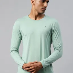 ALCIS Mint Green Regular Fit Typography Print Sports T-Shirt image 1