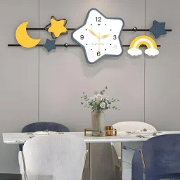 The Art House Grey & Gold Metal Clock image 1