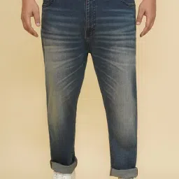 John Pride Navy Regular Fit Stretchable Jeans image 1