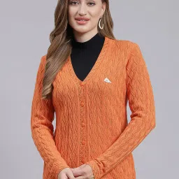 Monte Carlo Orange Regular Fit Cardigan image 1