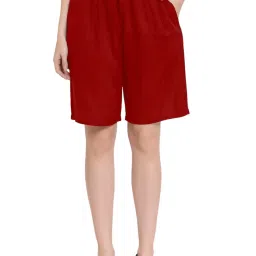 PATRORNA Maroon Regular Fit Shorts image 1