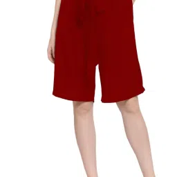 PATRORNA Maroon Regular Fit Shorts image 1