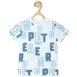 Peter England Kids White Printed  T-Shirt image 1