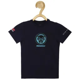 Peter England Kids Navy Printed  T-Shirt image 1