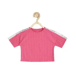 Peter England Kids Pink Printed T Shirt image 1