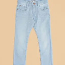 Pantaloons Junior Boys Blue Glow Cotton Solid Jeans image 3
