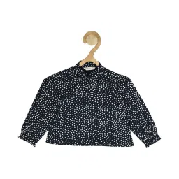 Peter England Kids Navy Printed Full Sleeves Top image 1