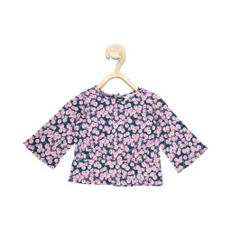 Peter England Kids Teal Printed Full Sleeves Top image 1