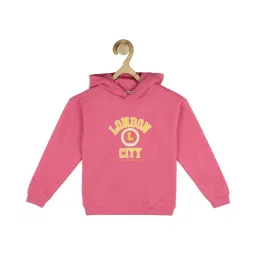 Peter England Kids Pink Printed Full Sleeves Sweatshirt image 1