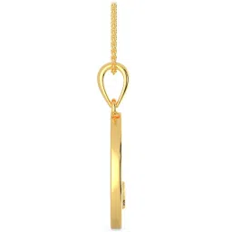 Malabar Gold and Diamonds 18k Gold Alphabet-Heart Pendant without Chain for Women image 5