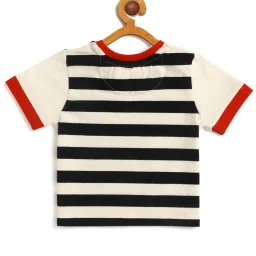 LADORE Kids White Striped T-Shirt image 2