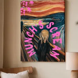 Art Street Multicolour Feminist Altered Stretch Canvas Painting image 1