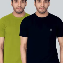 Lux Nitro Green & Navy Regular Fit T-Shirt Pack of - 2 image 1