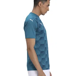 Puma Teal Blue Regular Fit Printed Sports T-Shirt image 4