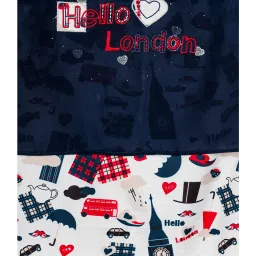 Peppermint Kids Navy & White Printed Dress image 3