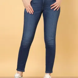 Wrangler Blue Skinny Fit Mid Rise Jeans image 1