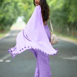 Anouk Solid Pure Cotton Saree image 2