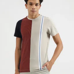 United Colors Of Benetton Multicolored Pure Cotton Regular Fit Striped T-Shirts image 1