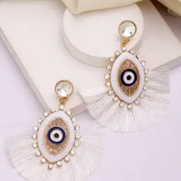 Karatcart Gold-Tone Plated White Earrings for Women-picture-42
