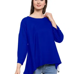 PATRORNA Royal Blue Regular Fit Top image 1