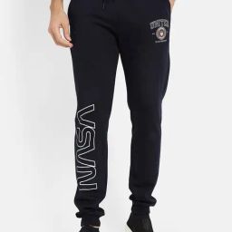 Octave Navy Regular Fit Printed Joggers-picture-3